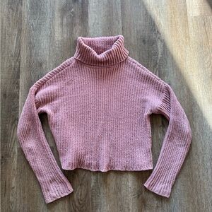 Cozy Pink Turtleneck Sweater